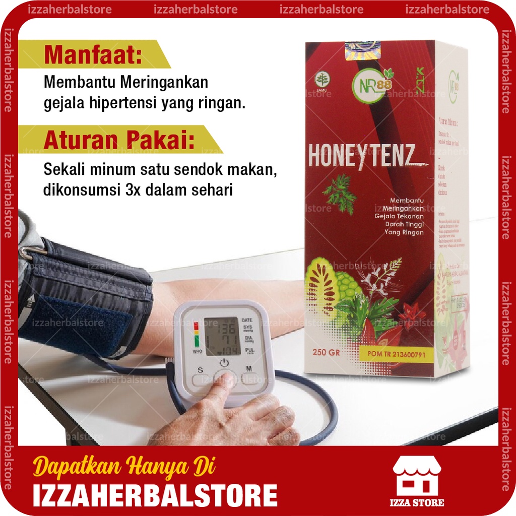 MADU HONEYTENZ Ringankan Gejala Hipertensi Menurunkan kadar kolesterol ASLI ORIGINAL BPOM