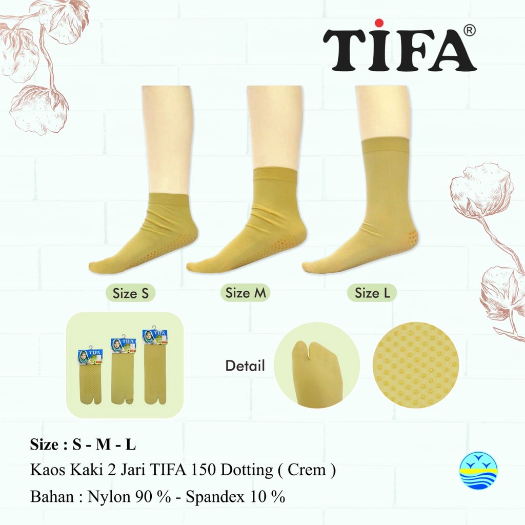 Kaos Kaki Wanita TIFA NYLON 2JR SPD 150 DOT Muslimah / Pakaian Muslim Kebutuhan Perempuan - sckmenwear GROSIR