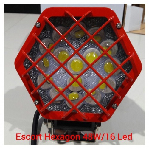 LAMPU SOROT TEMBAK MOBIL LED 4D OFFROAD JARING BESI 16 MATA A16