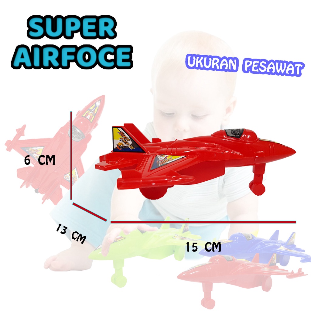 Mainan Pesawat Tarik/ Toys  Super Airfoce LT38 JSP