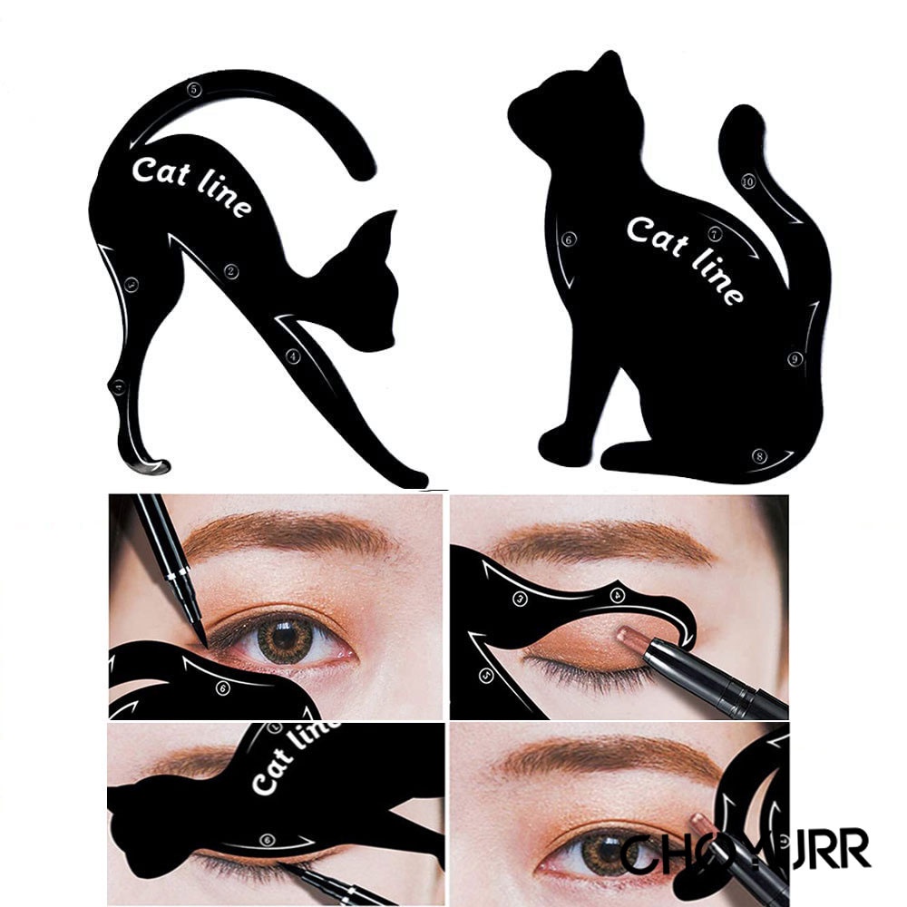 【COD】Cetakan Eyeliner / Eye Shadow / Alis Kucing Cat Line Bentuk Kucing  Untuk Pemula Portabel Multifungsi Makeup Tool-CH