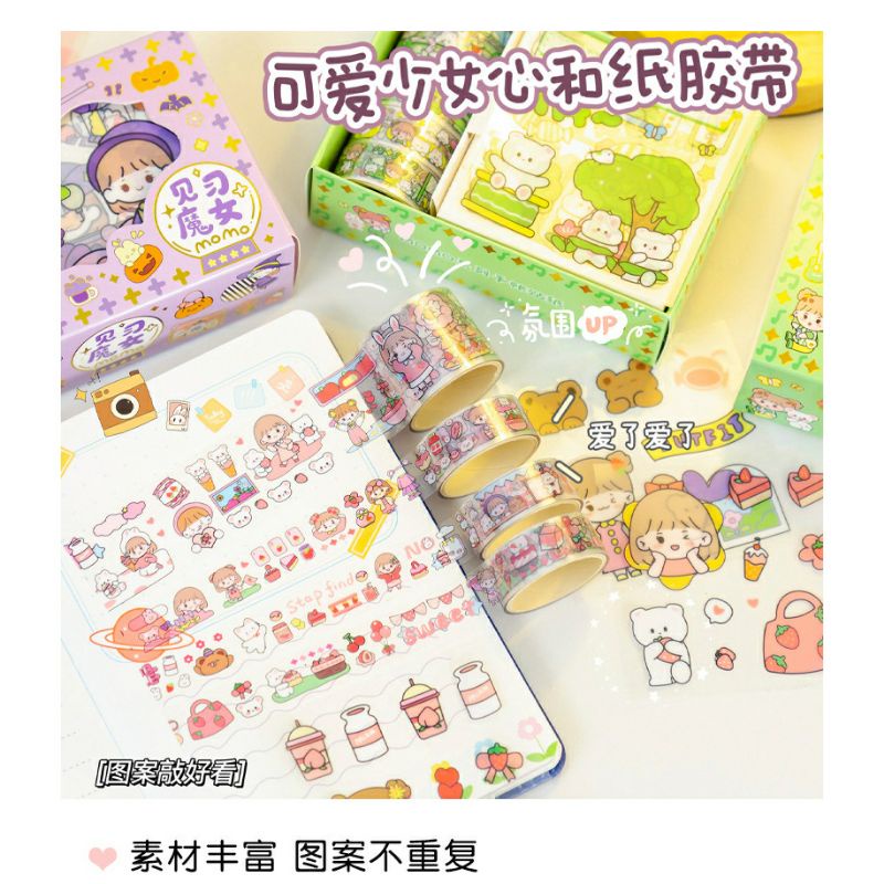 

Stiker Roll Anak isi 4 Roll Stiker dan 10 lembar Stiker MOMO STIKER VIRAL