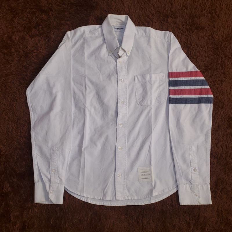 Baju Kemeja Thom Browne 4 Bar Shirt Thrift Second