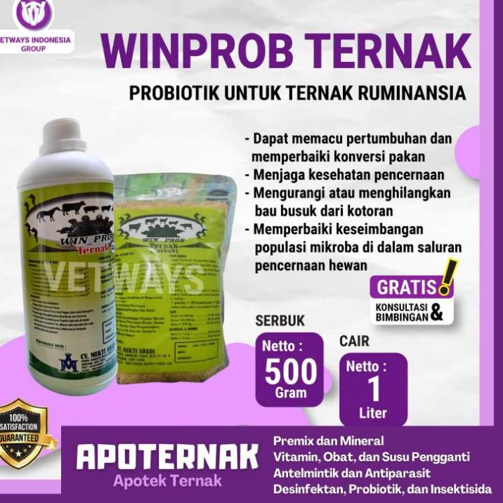 Miliki  WINPROB TERNAK | Probiotik Untuk Fermentasi SILASE PAKAN Ternak Sapi Kambing Domba | 1 liter