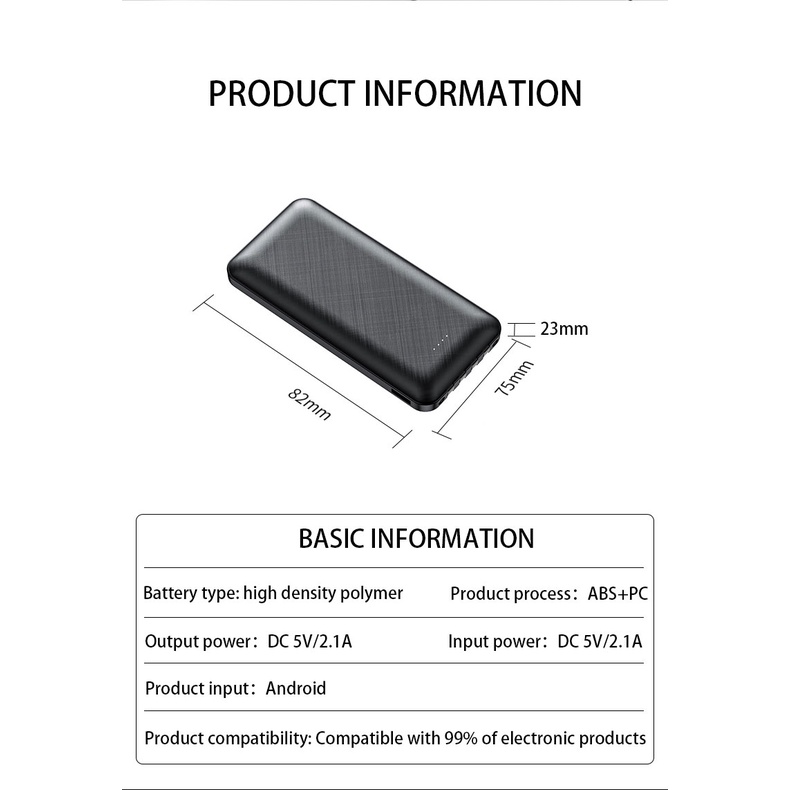 Powerbank 20000 mah 10000 mAh Power Bank Fast Charging Murah Mini LCD with Kabel Data lightning Type C Micro USB Mi murah