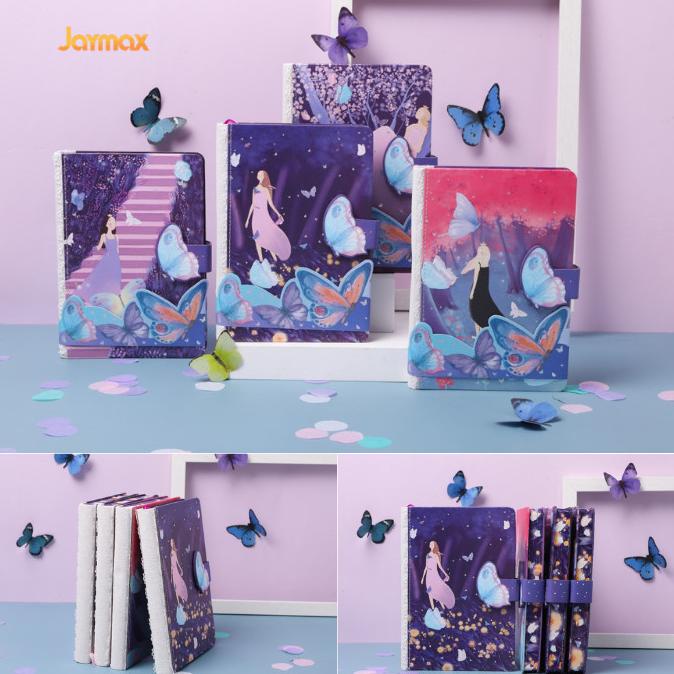 

Magnetic Notebook Buterfly Girl / Diary Jurnal agenda Buku tulis Anak