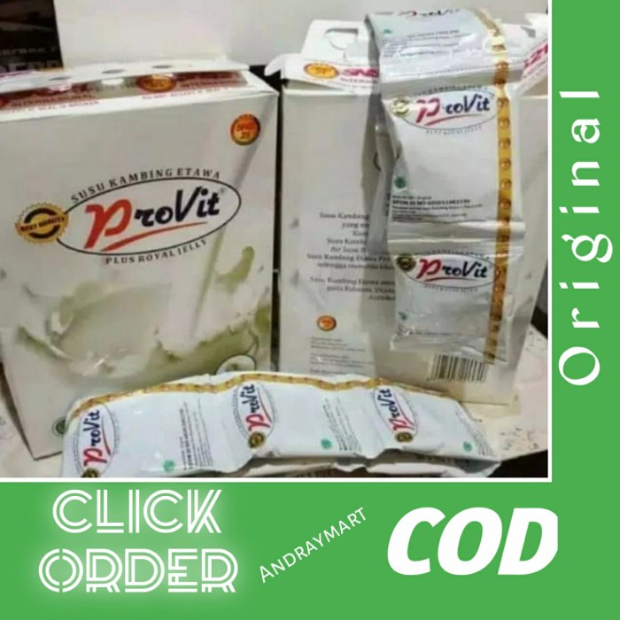 

[ COD ] PROVIT SUSU KAMBING ETAWA PLUS ROYAL JELLY ISI 50 SACHET