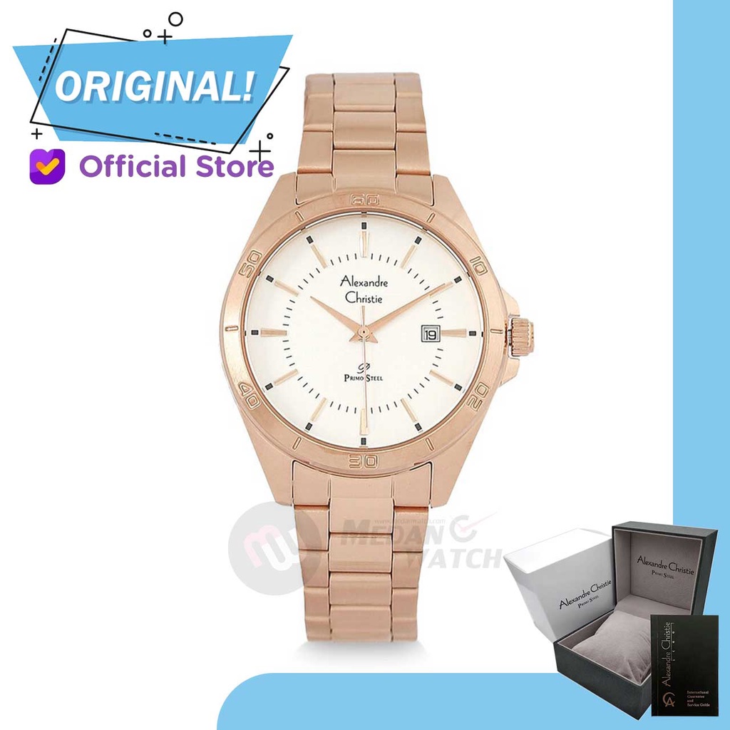 Jam Tangan Wanita Analog Alexandre Christie 1011LD AC1011 AC 1011 LD 1011 LDBRGSL Original Garansi R