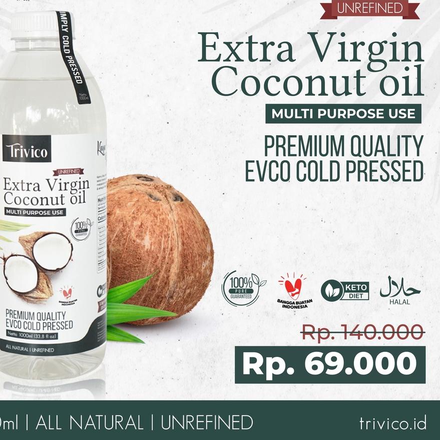 

◘ TRIVICO PREMIUM / E 1 LITER / MINYAK KELAPA MURNI 100% / COCONUT OIL - 1LITER 1000ML ➺
