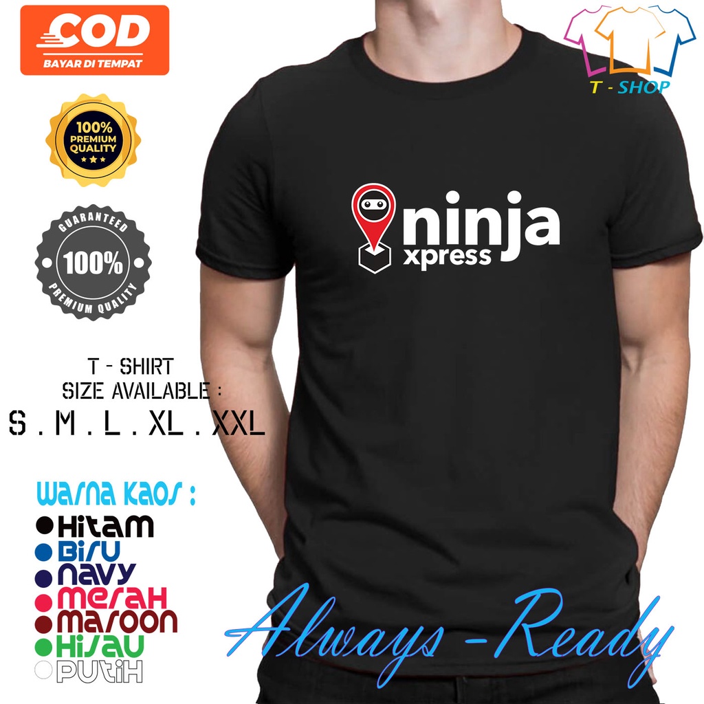 Kaos Lengan Pendek Pria/Wanita - KAOS NINJA  EXPRESS KURIR PAKET Kaos Perusahaan