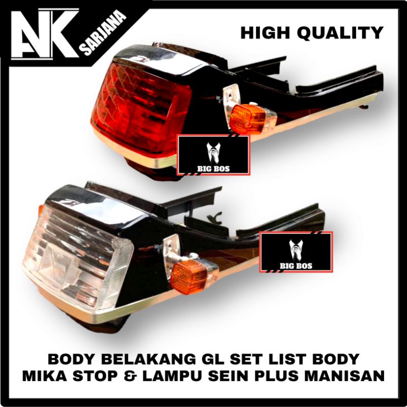 COVER BODI BODY BELAKANG GL SET LIST BODY MIKA STOPLAMP DAN LAMPU SEIN PALU KOTAK BOHLAM PLUS MANISA