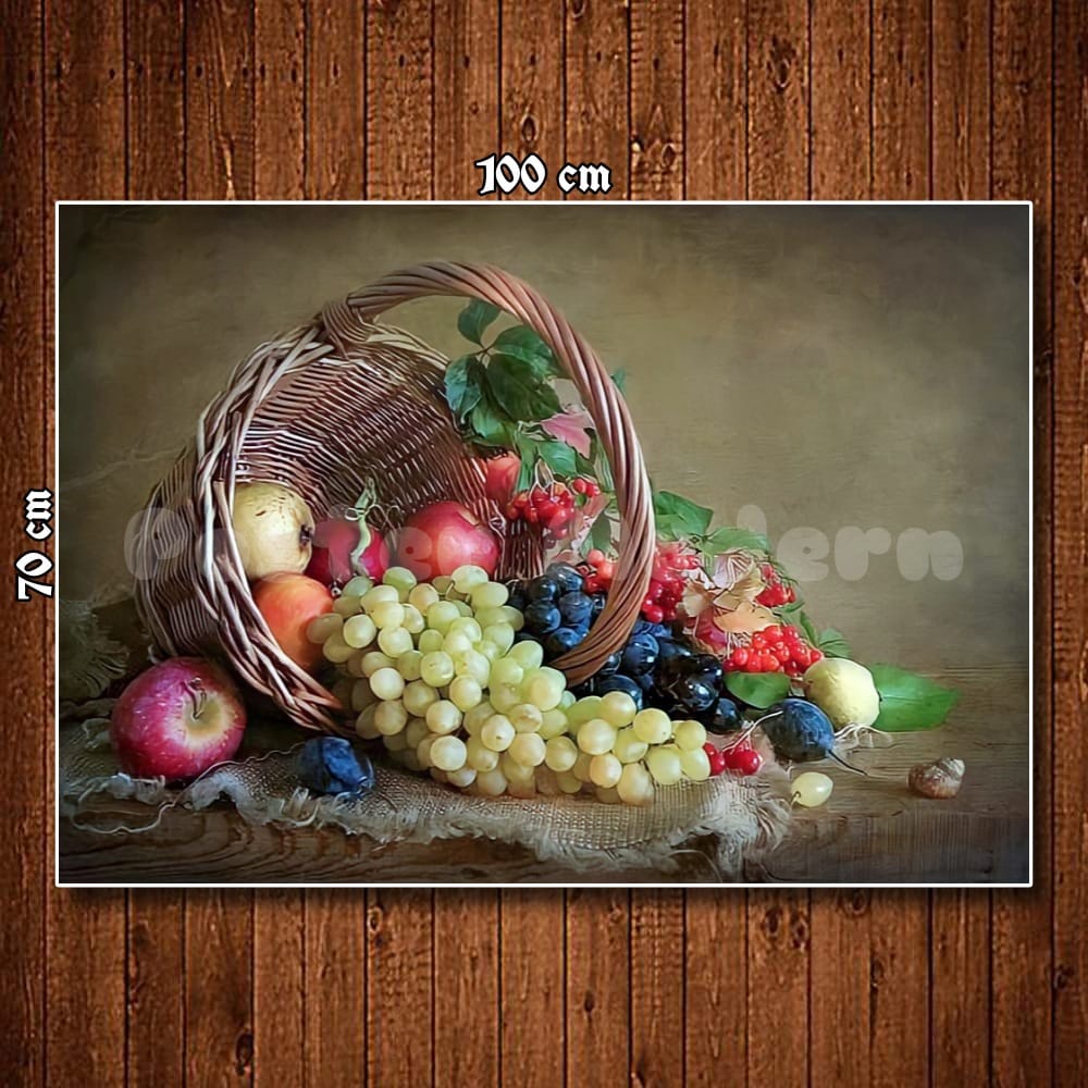 HIASAN DINDING POSTER GAMBAR LUKISAN BUAH BUAHAN UKURAN JUMBO 3D CODE01 BEST SELLER / LUKISAN BUAH D