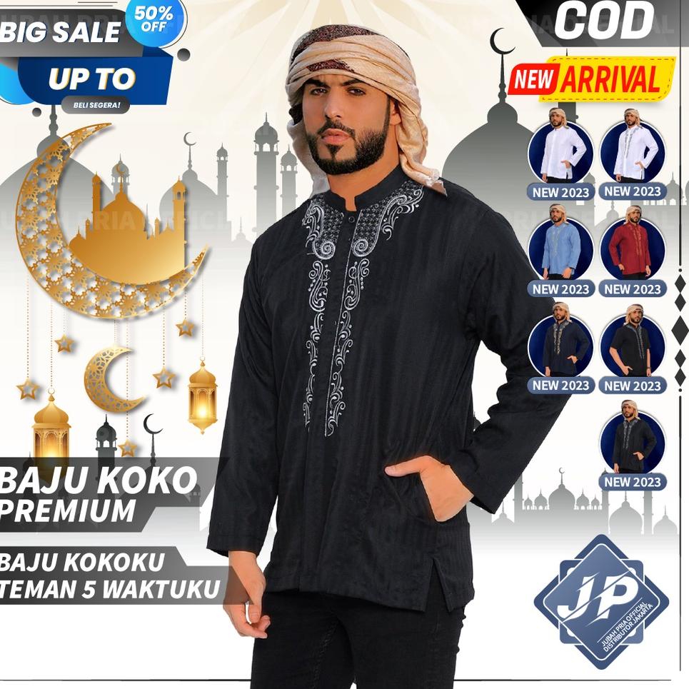 Langsung Kirim Baju Koko Pria Dewasa Muslim Kurta Pria Lengan Panjang Premium Murah Kemeja Pria Lengan Pendek Kemeja Putih Pria Lengan Panjang W5