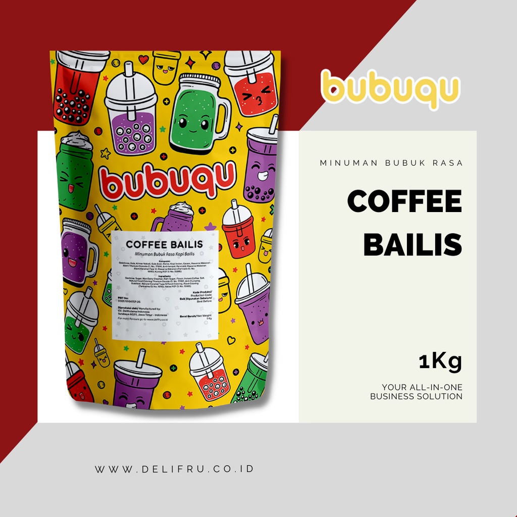 

✨NEW✨ -Coffee Baileys Powder Drink Bubuqu 1 Kg - Bubuk Minuman Kopi Bailis- 1.1.23