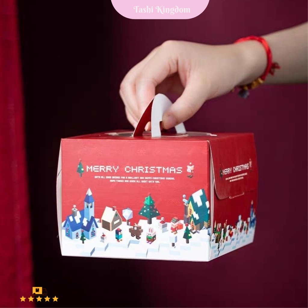 

KOTAK KUE NATAL / KOTAK CAKE NATAL . BOX CAKE ULANG TAHUN CHRISTMAS KOTAK KUE 20X20 NATAL