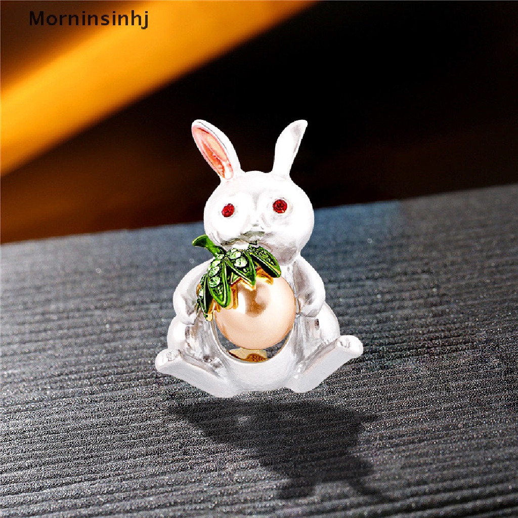 Mornin Memakai Kacamata Kelinci Bros Untuk Wanita Yang Indah Bersinar Enamel Bunny Pesta Bros Pin Hadiah Topi Kain Aksesoris id