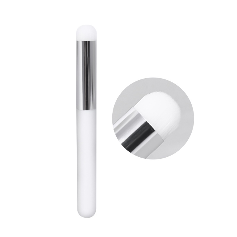 Sikat Concealer Spon Bulat Kepala Jamur Kecil/Brushes Eye Shadow Halus Batang Putih