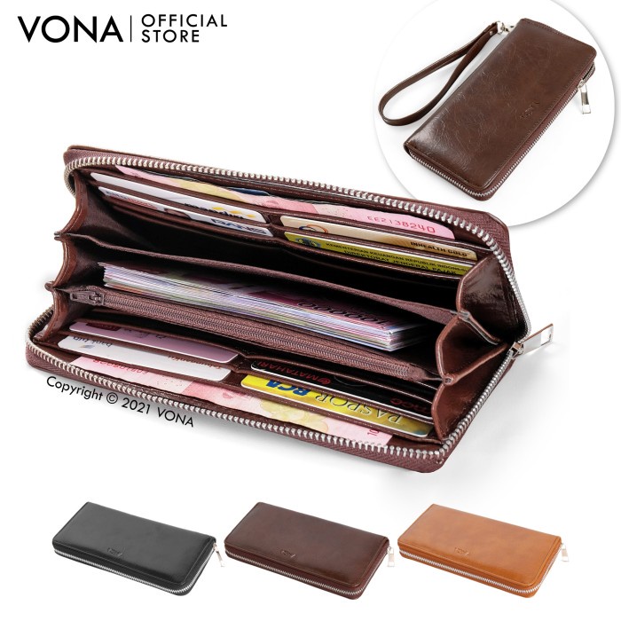 Dompet Vona Dompet Wanita Pria Terbaru 2021 Kulit Pu Asli Simpel Viral - Ryo