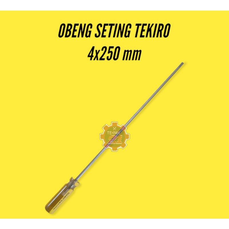 OBENG SETING TEKIRO PANJANG 4x250 MM OBENG MIN PANJANG OBENG STEL KARBU