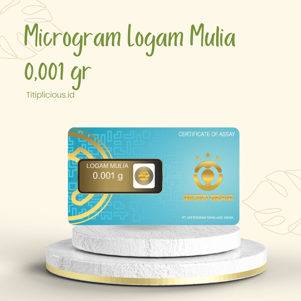 Baby Gold Emas Mini Logam Mulia 0.001 Gram Emas Kecil Batangan Microgram