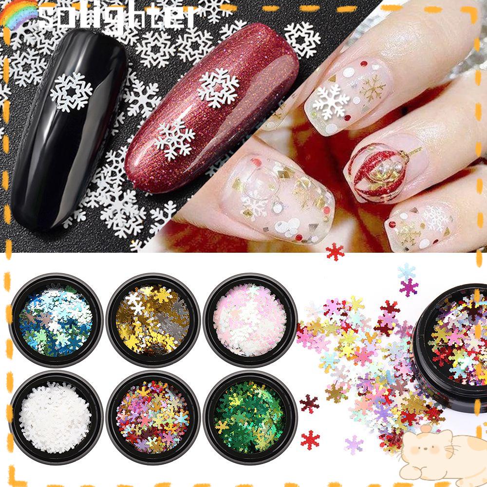 Solighter 6pcs/set Paku Sequin Warna Warni Baru Sparkly Hologram