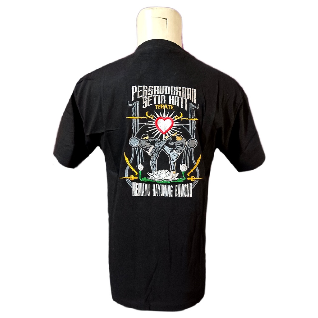 Kaos PSHT Bordir Terbaru KAtun Carded HNF Halus, Adem Menyerap Keringat - Baju SH Terate Murah