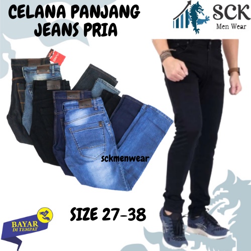 sck - Celana Jeans Pria CRV Reguler Model Standar Warna Garment / Celana Denim Cowok Reguler Pria Murah - sckmenwear GROSIR