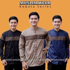 Baju MuslimLebaran Baju Koko Pria Dewasa Lengan Panjang Bahan Katun Halus Dan Lembut