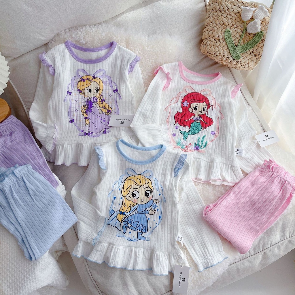 Setelan Piyama Import Renda Motif Princess