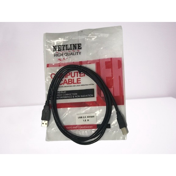 Netline Kabel Printer 1.5Meter USB2.0 AM-BM