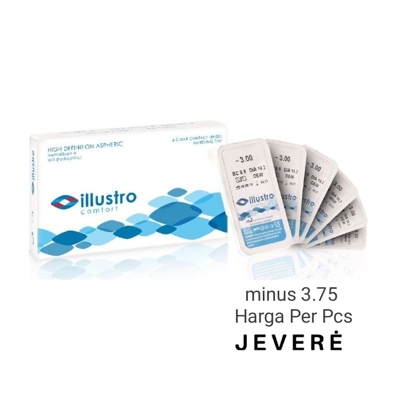 ILLUSTRO COMFORT soflen SOFTLENS BENING / pcs - Ori Melawai -3.75- NEW