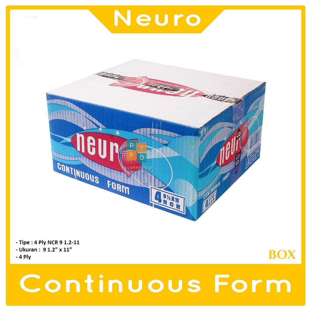 

NEURO - Continous Form 4 Ply 91/2 x 11 ( K4 ) Ncr - Box