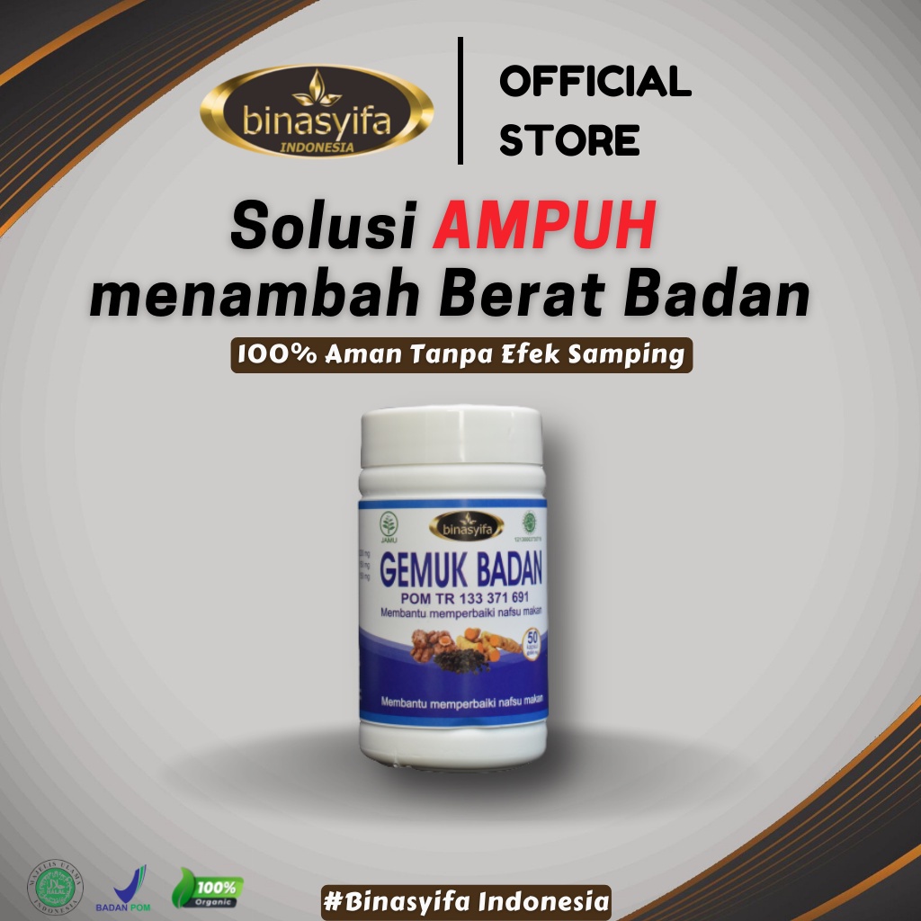 [COD] Promo Obat Penggemuk Badan BPOM / Obat Gemuk Badan Binasyifa / Obat Penambah Berat Badan /  Ka