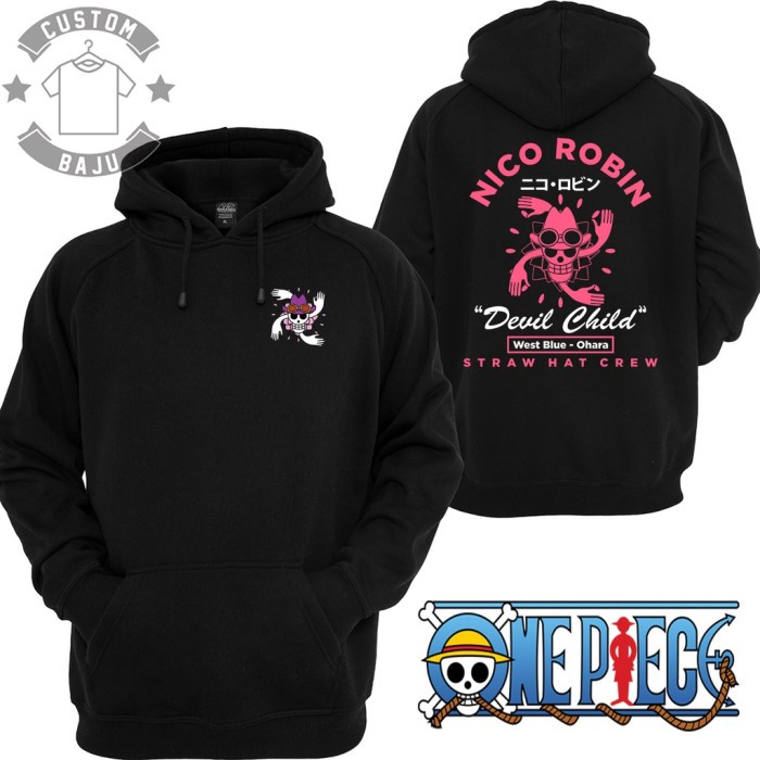Sweater Hoodie Nico Robin Devil Child Anime One Piece - M