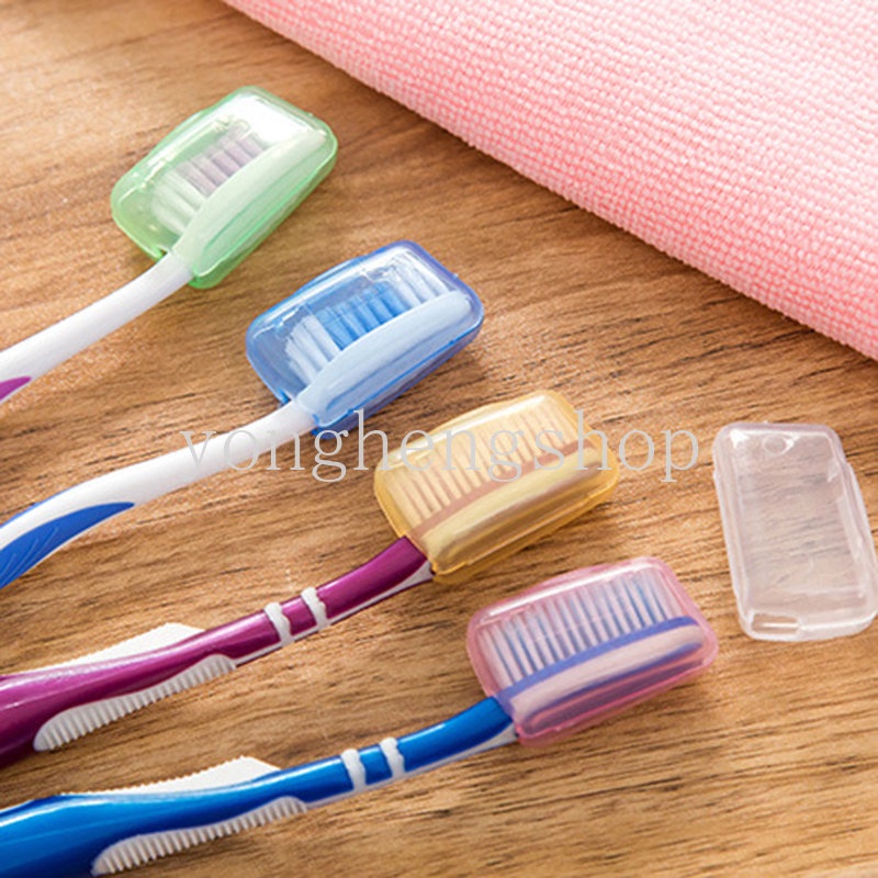 5pcs / set Toothbrush Head Cover Holder Hiking Camping Travel Portable Tooth Brush Cap Case Germproof Toothbrushes Protection Covers Bathroom Supplies