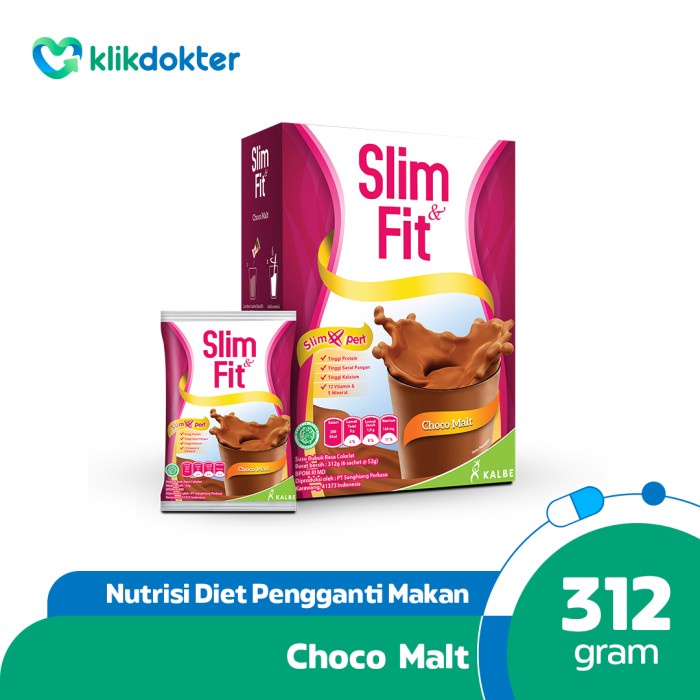 

[ COD ] Slim & Fit Milk Meal Replacement Coklat 6X52gr