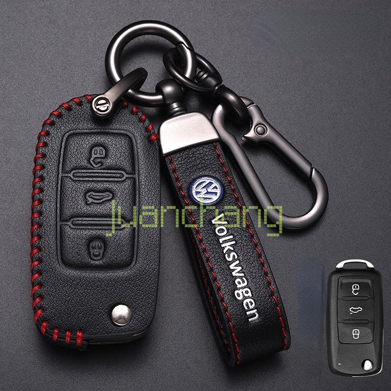 Case Kunci Mobil Cover Untuk Volkswagen VW Golf Bora Jetta Polo Golf Passat B8 Untuk Skoda Octavia A5 A7 Fabia Kursi Ibiza Leon car key shell keychain Aksesoris