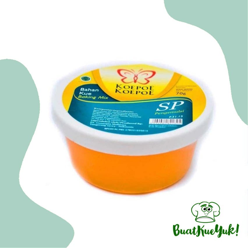 

Koepoe Koepoe SP - Pengemulsi Besar Kupu Cake Emulsifier Koepoe 70 Gram