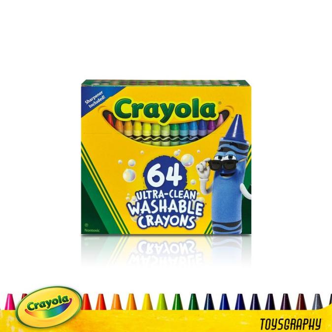 

Crayola 64ct Ultra Clean Washable Crayons Krayon bisa Dicuci Bersihkan