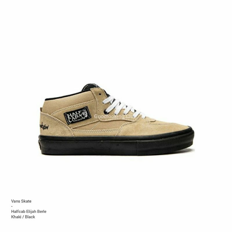 SEPATU HALFCAB PRO SKATEBOARDING x ELIJAH BERLE KHAKI / BLACK