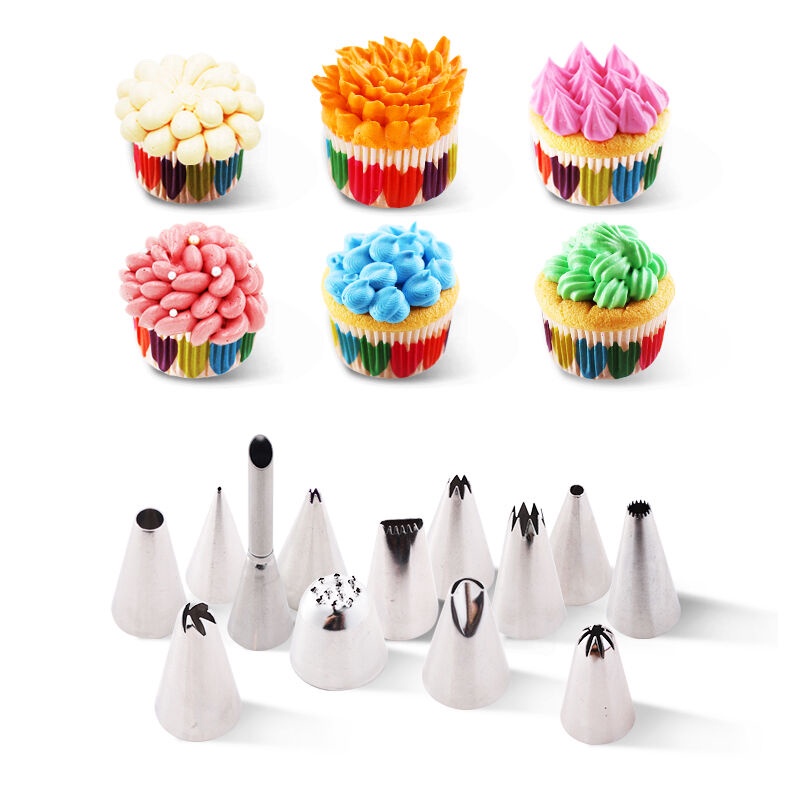 20 Styles Stainless Steel Icing Piping Nozzles Cake Cupcake Tips Baking Tool Cake Decorating