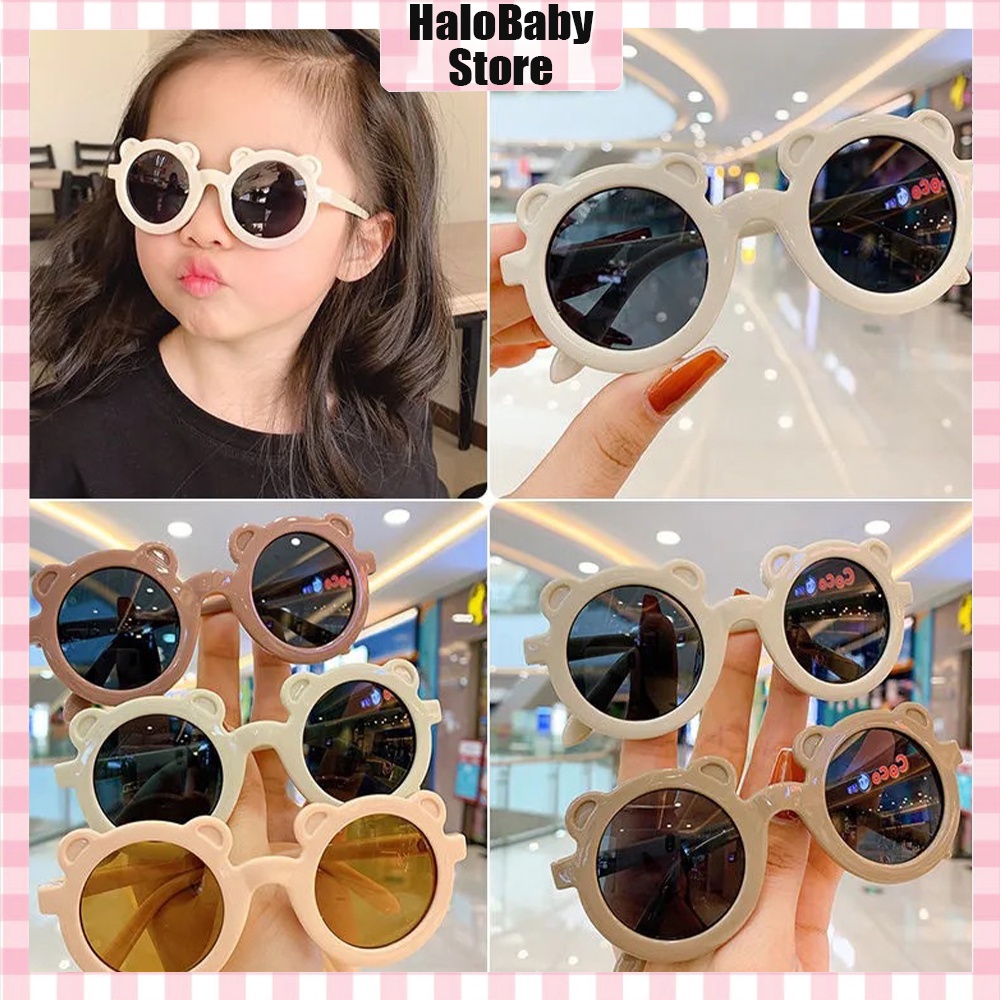 Halobaby Kacamata Anak Telinga Beruang/Kacamata Anak New Trend/Fashion Anak Terbaru Telinga Beruang kacamata hitam