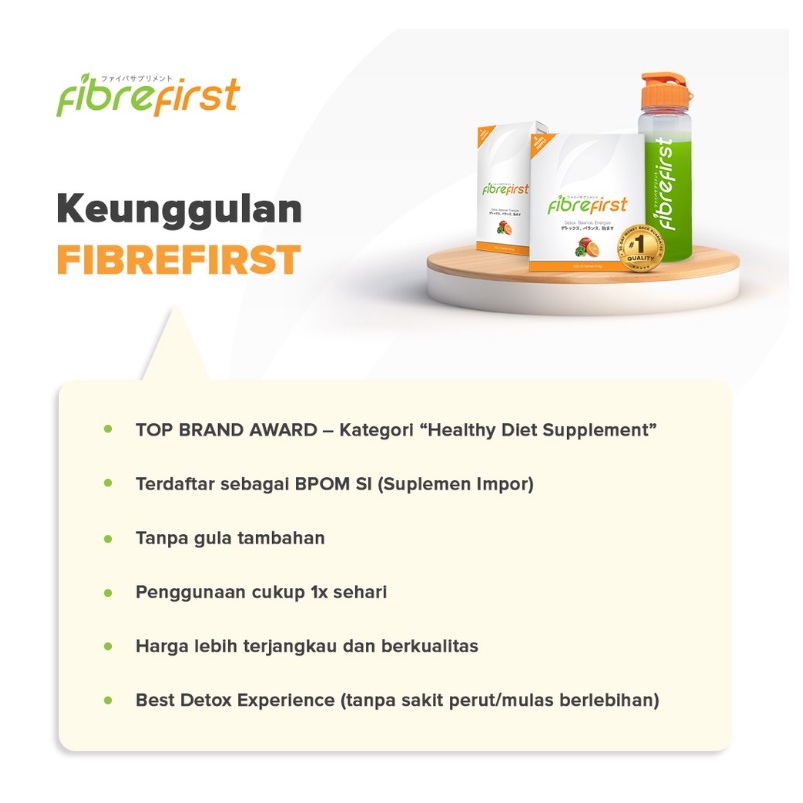 ORIGINAL FibreFirst isi 15 Sachet / Minuman Diet / Diet &amp; Detox / Fibre first daily 1 sachet / LEDI MART