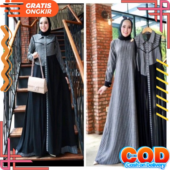 Gamis Premium Brendid Glamz / Gamis Katun Armani Silk Brown // Gamis Wanita Terbaru // Gamis Lebaran