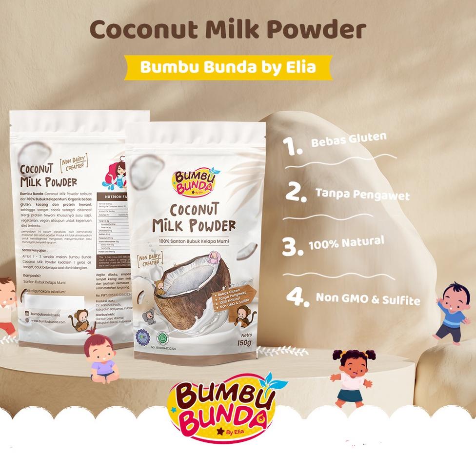 

️✔️✔️ Bumbu Bunda by Elia Organic Coconut Milk Powder Santan Bubuk Organik 100% Kelapa Murni Non Pengawet Gluten Free Sumber Serat buruan