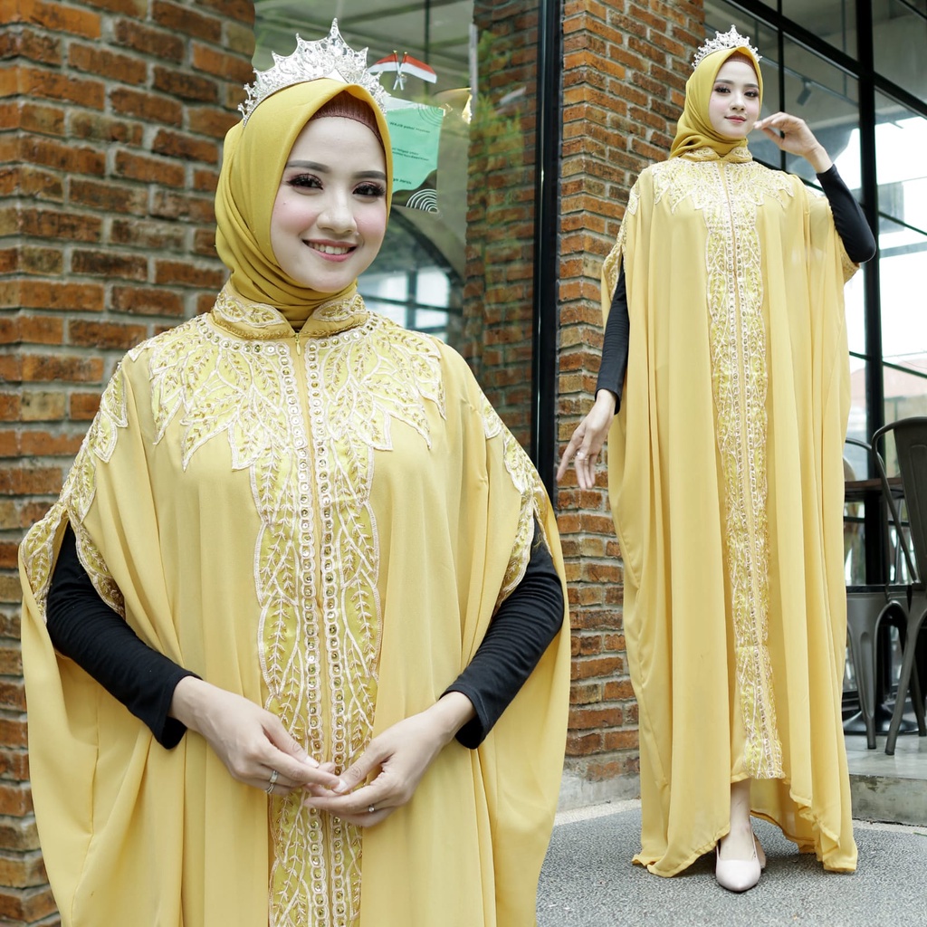 Kaftan CORLA/ KAFTAN LEBARAN 2023 MEWAH/ KAFTAN JUMBO BORDIR MEWAH / BUSUI BUSANA MUSLIM TERBARU