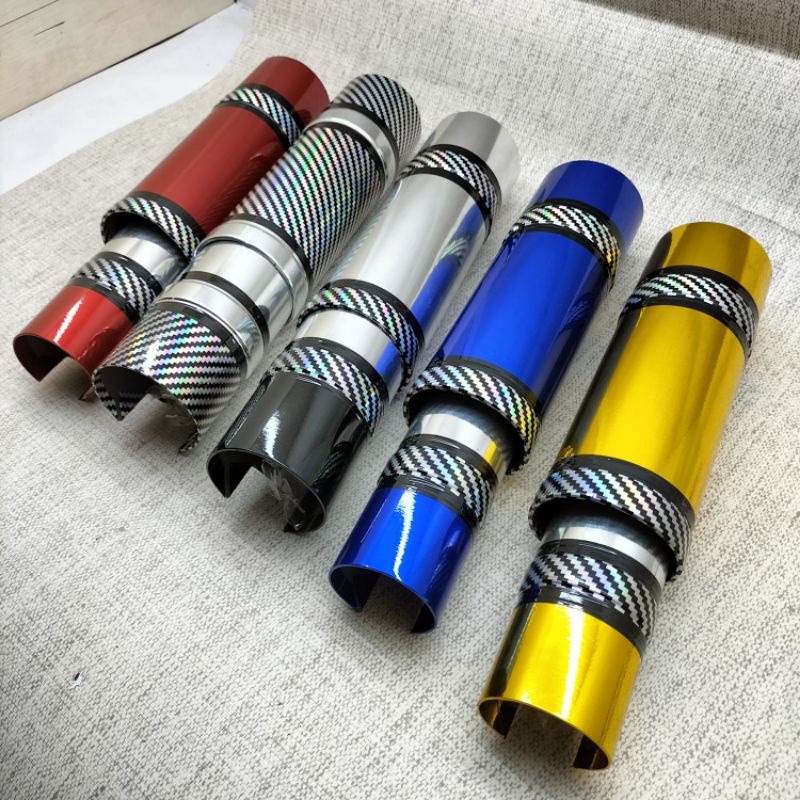 Cover Shock Belakang Variasi catbon hologram pnp motor Mio Beat Scoopy Vario 125/150