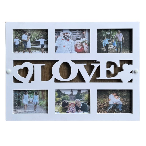 Mega_1688 Bingkai foto dinding / Frame Foto minimalis 6 slot foto MG1023