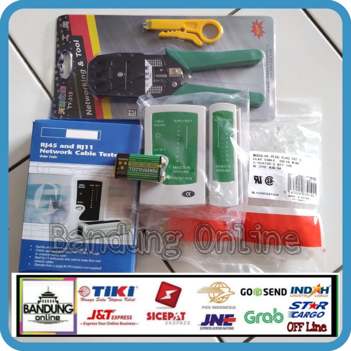 Tang Paket Tang Crimping + Lan Tester + Rj45