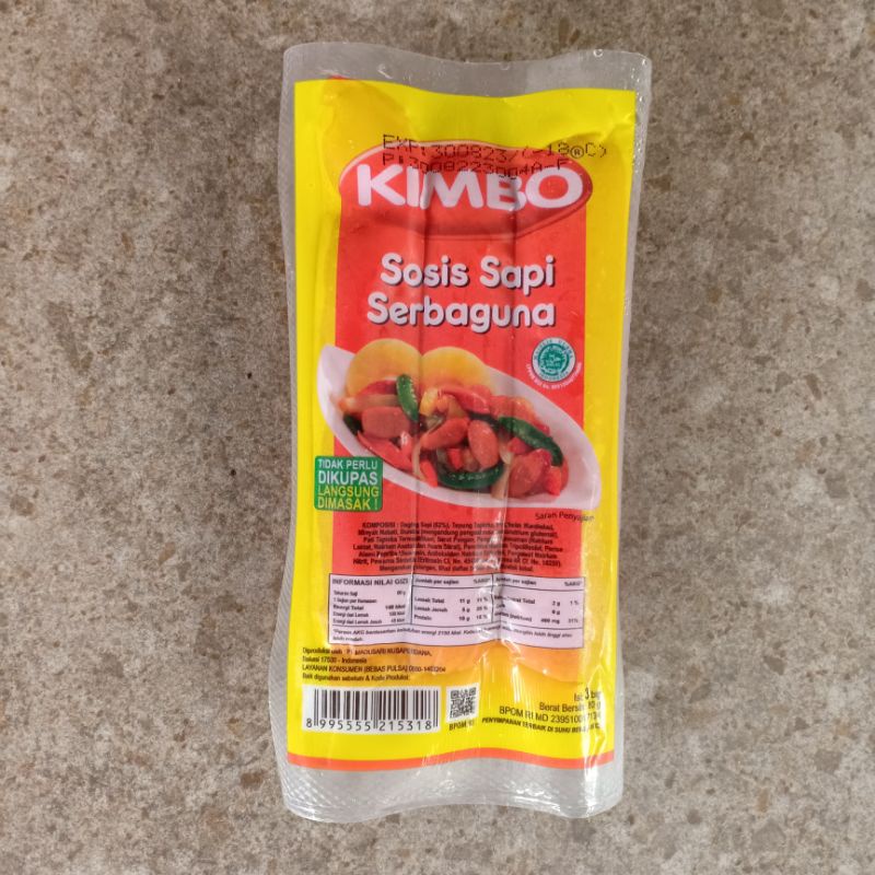 

Kimbo Sosis Sapi Serbaguna isi 3 pc 80 gram